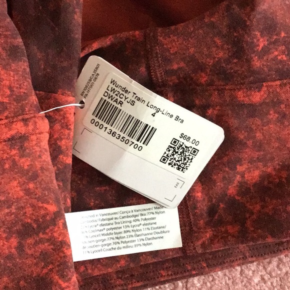 Lululemon athletica wunder train longline bra size 4 - Picture 3 of 4